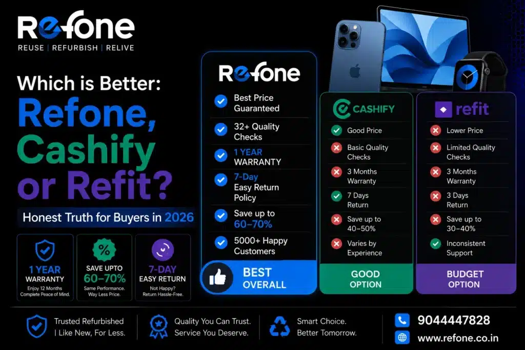Refone, Cashify or Refit