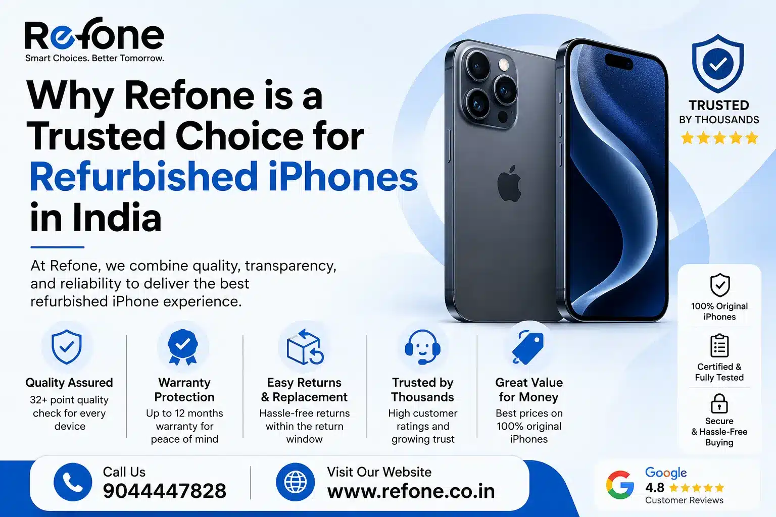 Why Refone is a Trusted Choice for Refurbished iPhones in India