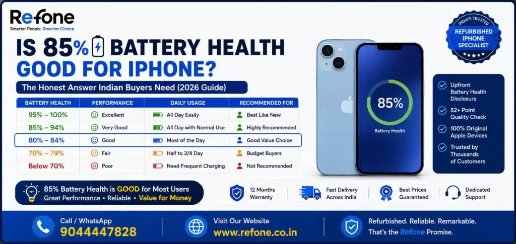 Is 85 Battery Health Good for iPhone