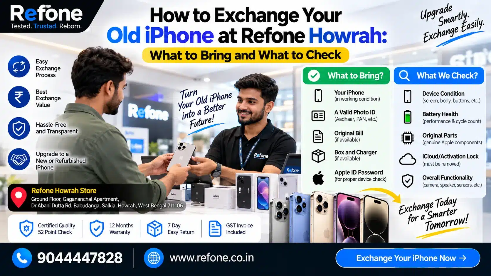 How to Exchange Your Old iPhone at Refone Howrah: What to Bring and What to Check