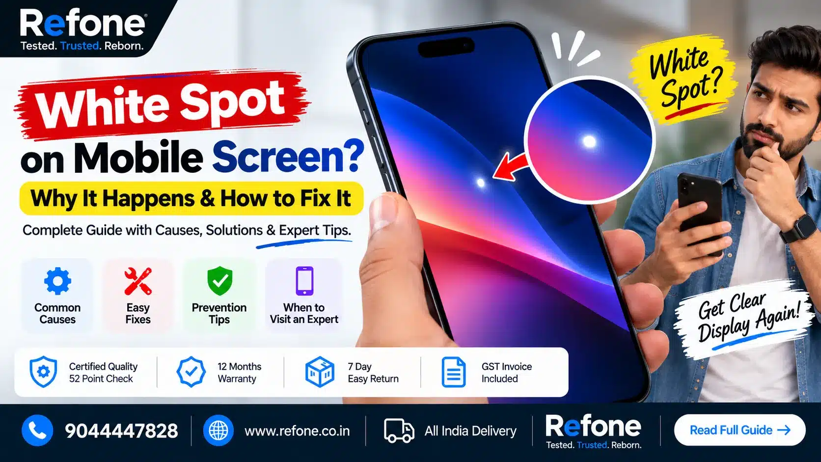 White Spot on Mobile Screen: Why It Happens and How to Fix It